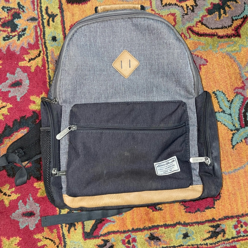 Eddie Bauer Cascade Backpack Diaper Bag – Gray & Tan